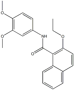 N-(3,4-dimethoxyphenyl)-2-ethoxy-1-naphthamide Struktur