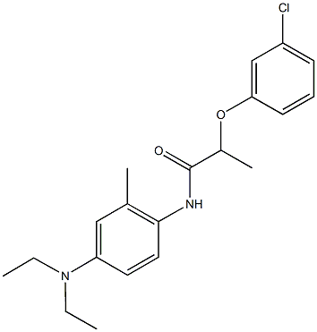 2-(3-chlorophenoxy)-N-[4-(diethylamino)-2-methylphenyl]propanamide Struktur