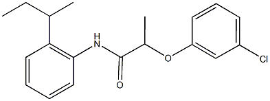 N-(2-sec-butylphenyl)-2-(3-chlorophenoxy)propanamide Struktur