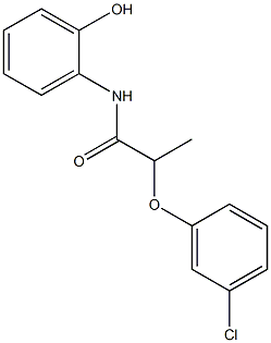 2-(3-chlorophenoxy)-N-(2-hydroxyphenyl)propanamide Struktur