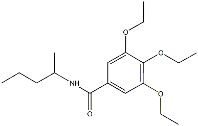 3,4,5-triethoxy-N-(1-methylbutyl)benzamide Struktur