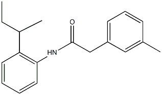 N-(2-sec-butylphenyl)-2-(3-methylphenyl)acetamide Struktur