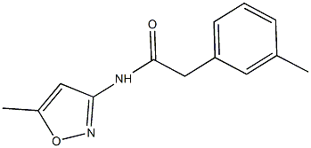 N-(5-methyl-3-isoxazolyl)-2-(3-methylphenyl)acetamide Struktur