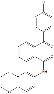 2-(4-chlorobenzoyl)-N-(3,4-dimethoxyphenyl)benzamide Struktur