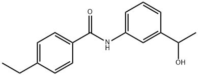 4-ethyl-N-[3-(1-hydroxyethyl)phenyl]benzamide Struktur