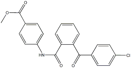 methyl 4-{[2-(4-chlorobenzoyl)benzoyl]amino}benzoate Struktur