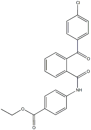 ethyl 4-{[2-(4-chlorobenzoyl)benzoyl]amino}benzoate Struktur