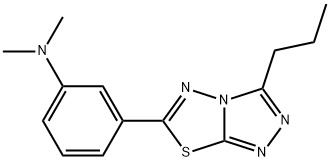 N,N-dimethyl-N-[3-(3-propyl[1,2,4]triazolo[3,4-b][1,3,4]thiadiazol-6-yl)phenyl]amine Struktur