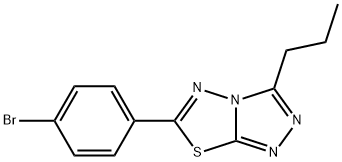 6-(4-bromophenyl)-3-propyl[1,2,4]triazolo[3,4-b][1,3,4]thiadiazole Struktur