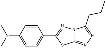 N,N-dimethyl-N-[4-(3-propyl[1,2,4]triazolo[3,4-b][1,3,4]thiadiazol-6-yl)phenyl]amine Struktur