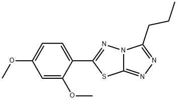 6-(2,4-dimethoxyphenyl)-3-propyl[1,2,4]triazolo[3,4-b][1,3,4]thiadiazole Struktur