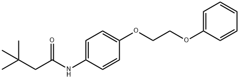 3,3-dimethyl-N-[4-(2-phenoxyethoxy)phenyl]butanamide Struktur