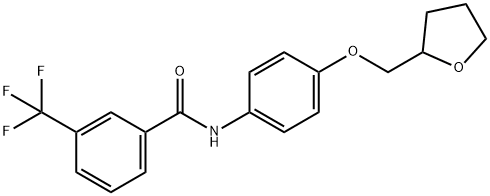 N-[4-(tetrahydro-2-furanylmethoxy)phenyl]-3-(trifluoromethyl)benzamide Struktur