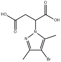 2-(4-bromo-3,5-dimethyl-1H-pyrazol-1-yl)succinic acid Struktur