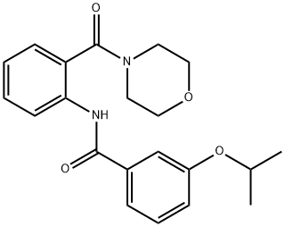 3-isopropoxy-N-[2-(4-morpholinylcarbonyl)phenyl]benzamide Struktur