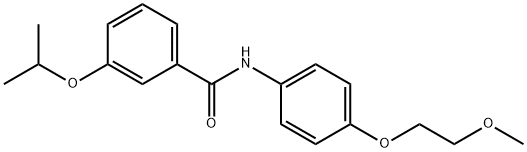 3-isopropoxy-N-[4-(2-methoxyethoxy)phenyl]benzamide Struktur