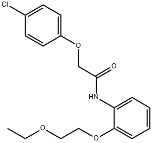 2-(4-chlorophenoxy)-N-[2-(2-ethoxyethoxy)phenyl]acetamide Struktur