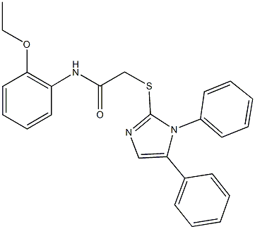 2-[(1,5-diphenyl-1H-imidazol-2-yl)sulfanyl]-N-(2-ethoxyphenyl)acetamide Struktur