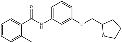 2-methyl-N-[3-(tetrahydro-2-furanylmethoxy)phenyl]benzamide Struktur