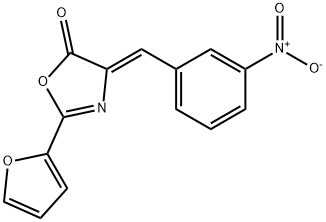 2-(2-furyl)-4-{3-nitrobenzylidene}-1,3-oxazol-5(4H)-one Struktur