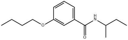 3-butoxy-N-(sec-butyl)benzamide Struktur