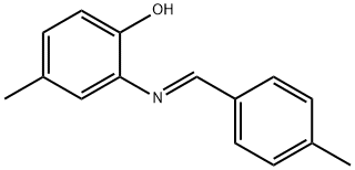 4-methyl-2-[(4-methylbenzylidene)amino]phenol Struktur