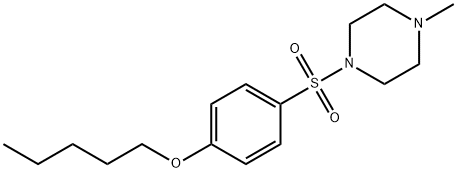 4-[(4-methyl-1-piperazinyl)sulfonyl]phenyl pentyl ether Struktur