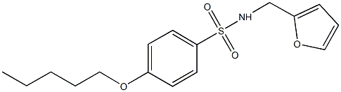 N-(2-furylmethyl)-4-(pentyloxy)benzenesulfonamide Struktur