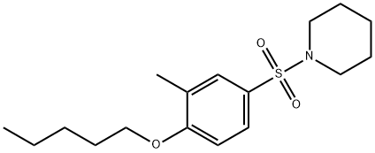 2-methyl-4-(1-piperidinylsulfonyl)phenyl pentyl ether Structure