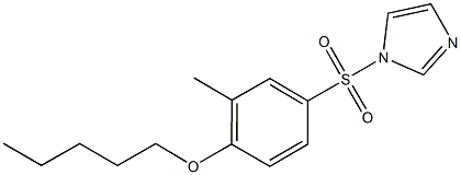 4-(1H-imidazol-1-ylsulfonyl)-2-methylphenyl pentyl ether Struktur