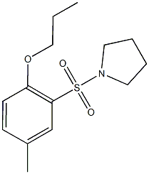 1-[(5-methyl-2-propoxyphenyl)sulfonyl]pyrrolidine Struktur