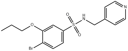 4-bromo-3-propoxy-N-(4-pyridinylmethyl)benzenesulfonamide Struktur