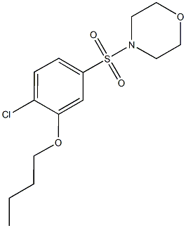 butyl 2-chloro-5-(4-morpholinylsulfonyl)phenyl ether Struktur