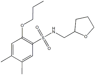 4,5-dimethyl-2-propoxy-N-(tetrahydro-2-furanylmethyl)benzenesulfonamide Struktur