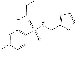 N-(2-furylmethyl)-4,5-dimethyl-2-propoxybenzenesulfonamide Struktur