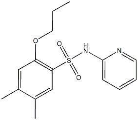 4,5-dimethyl-2-propoxy-N-(2-pyridinyl)benzenesulfonamide Struktur