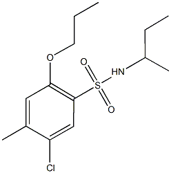 N-(sec-butyl)-5-chloro-4-methyl-2-propoxybenzenesulfonamide Struktur