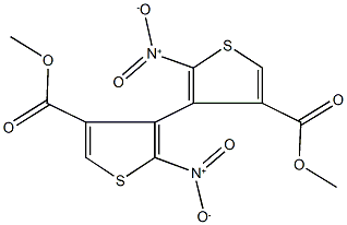 3,3'-methoxycarbonyl-5,5'-nitro-4,4'-bithiophene Struktur