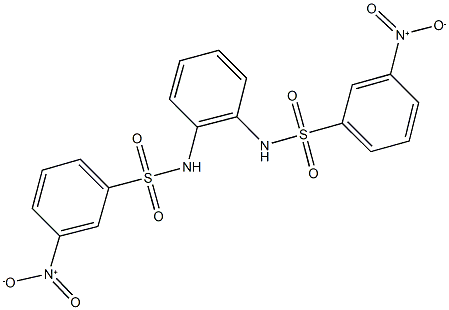 3-nitro-N-{2-[({3-nitrophenyl}sulfonyl)amino]phenyl}benzenesulfonamide Struktur