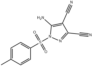 5-amino-1-[(4-methylphenyl)sulfonyl]-1H-pyrazole-3,4-dicarbonitrile Struktur