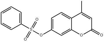 4-methyl-2-oxo-2H-chromen-7-yl benzenesulfonate Struktur