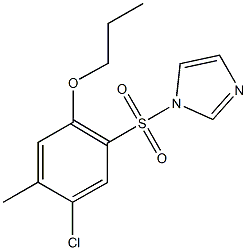 4-chloro-2-(1H-imidazol-1-ylsulfonyl)-5-methylphenyl propyl ether Struktur