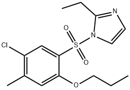 4-chloro-2-[(2-ethyl-1H-imidazol-1-yl)sulfonyl]-5-methylphenyl propyl ether Struktur