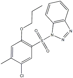 2-(1H-1,2,3-benzotriazol-1-ylsulfonyl)-4-chloro-5-methylphenyl propyl ether Struktur