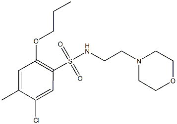 5-chloro-4-methyl-N-[2-(4-morpholinyl)ethyl]-2-propoxybenzenesulfonamide Struktur