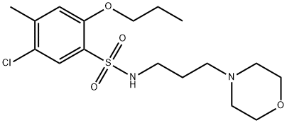 5-chloro-4-methyl-N-[3-(4-morpholinyl)propyl]-2-propoxybenzenesulfonamide Struktur