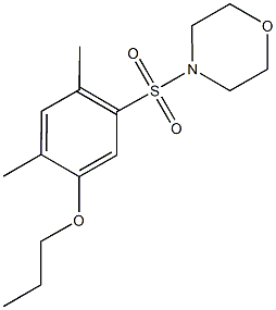 2,4-dimethyl-5-(4-morpholinylsulfonyl)phenyl propyl ether Struktur