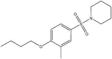 butyl 2-methyl-4-(1-piperidinylsulfonyl)phenyl ether Struktur