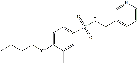 4-butoxy-3-methyl-N-(3-pyridinylmethyl)benzenesulfonamide Struktur