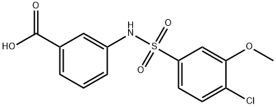 3-{[(4-chloro-3-methoxyphenyl)sulfonyl]amino}benzoic acid Struktur